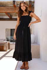 Ruffled Smocked Ruffle Hem Sleeveless Dress - Trendsi - Flyclothing LLC