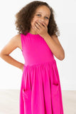 Hot Pink Tank Pocket Twirl Dress - Mila & Rose ® - Flyclothing LLC