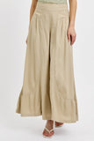 RISEN Shirring Detail Wide Leg Pants - Trendsi