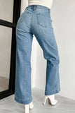 Button Fly High Waist Jeans - Trendsi