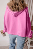 Pocketed Half Zip Dropped Shoulder Hoodie - Trendsi - Flyclothing LLC