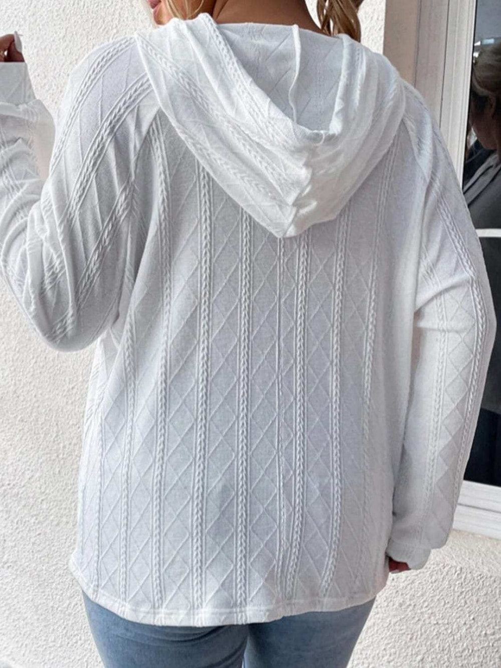 Full Size Drawstring Long Sleeve Hoodie - Trendsi - Flyclothing LLC