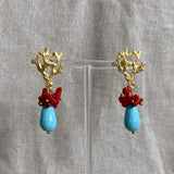 Fashionable Ocean Coral Stainless Steel Earrings - My Store - Flyclothing LLC