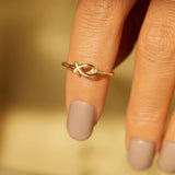 925 Sterling Silver Inlaid Zircon Fish Ring - Trendsi