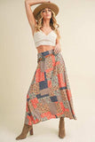 Aemi + Co Printed Maxi Skirt - Trendsi - Flyclothing LLC
