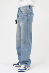 Washed Mid Rise Jeans with Pockets - Trendsi - Flyclothing LLC
