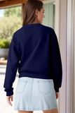 Round Neck Long Sleeve Sweatshirt - Trendsi - Flyclothing LLC