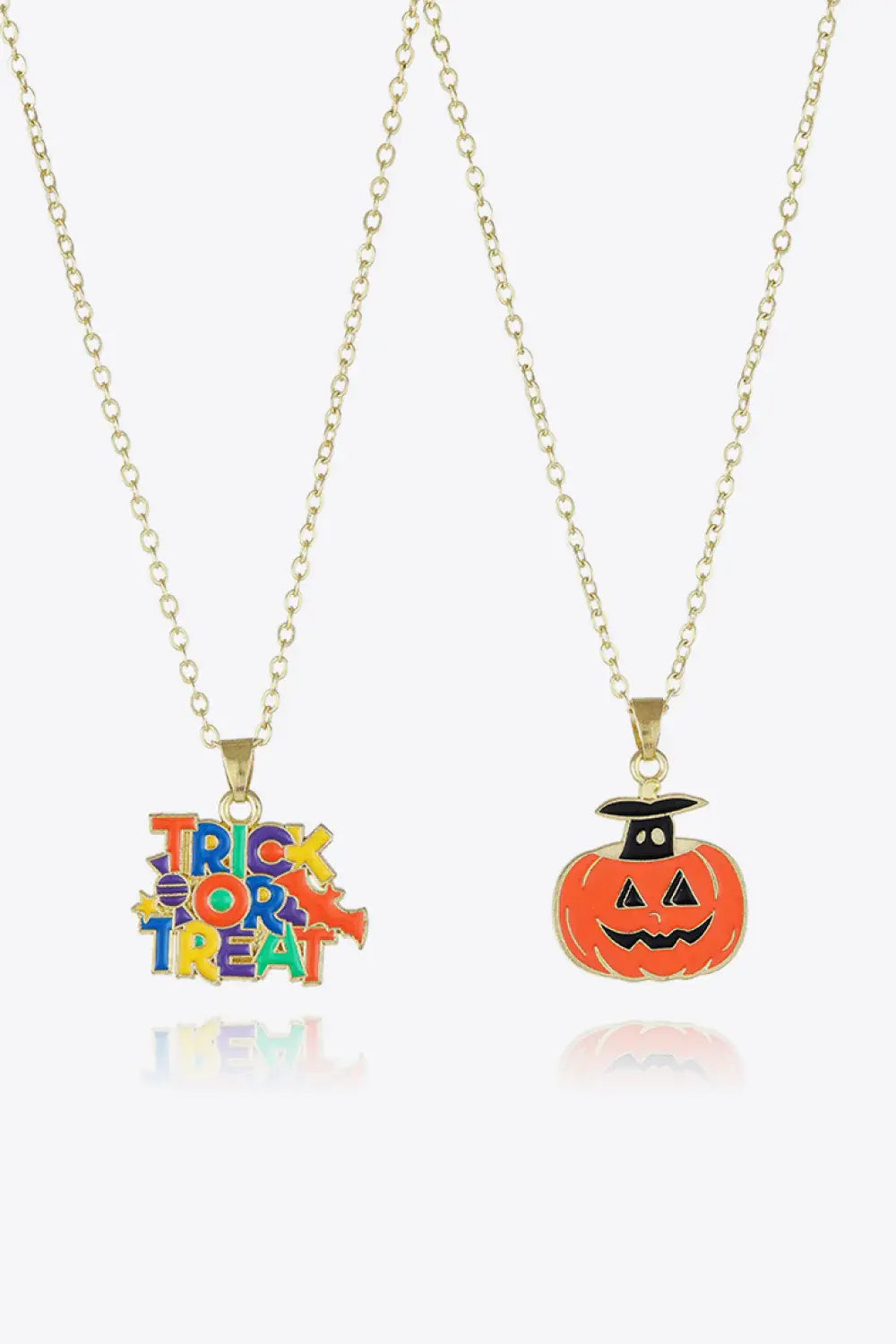 Two-Piece Halloween Theme Necklace Set - Trendsi - Flyclothing LLC