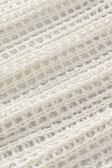 Openwork Round Neck Half Sleeve Knit Cover Up - Trendsi - Flyclothing LLC