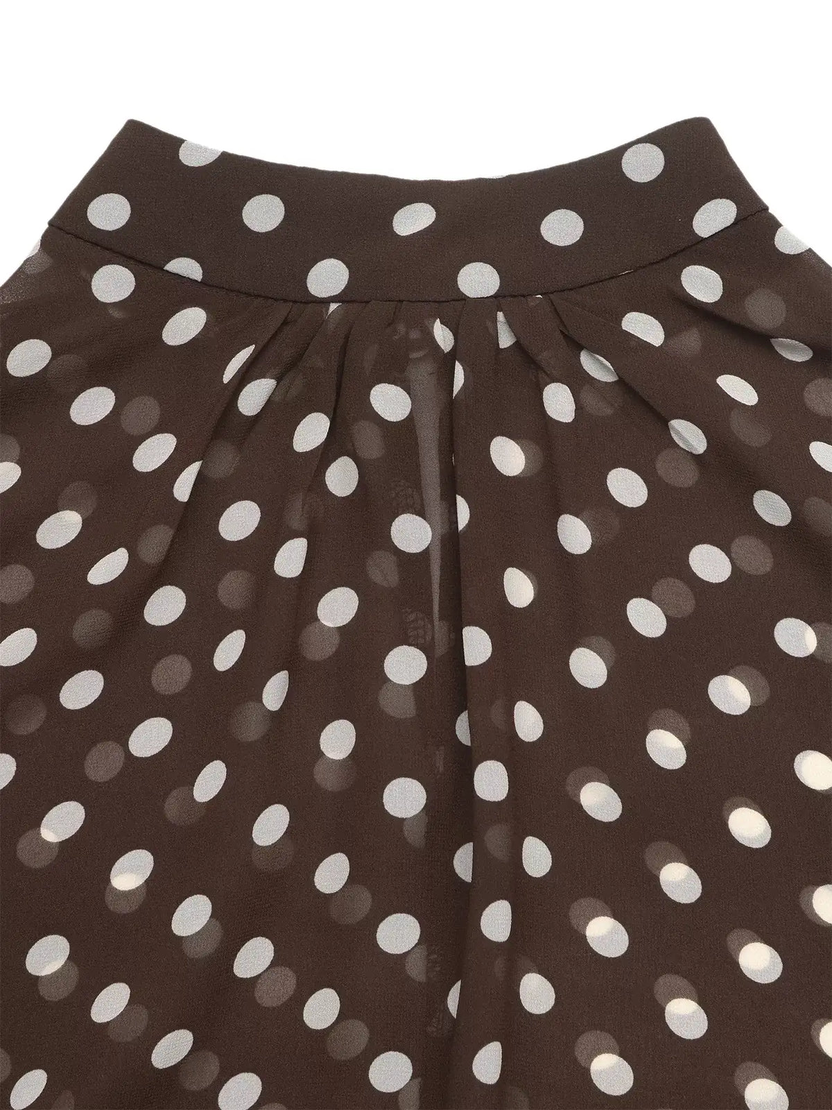 Polka Dot Mock Neck Long Sleeve Blouse - Trendsi - Flyclothing LLC