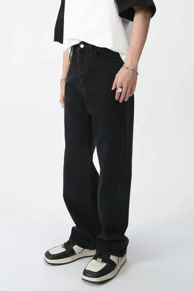Baggy Jeans with Pockets - Trendsi - Flyclothing LLC