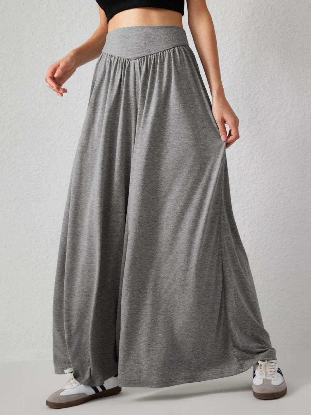 High Waist Wide Leg Pants - Trendsi - Flyclothing LLC