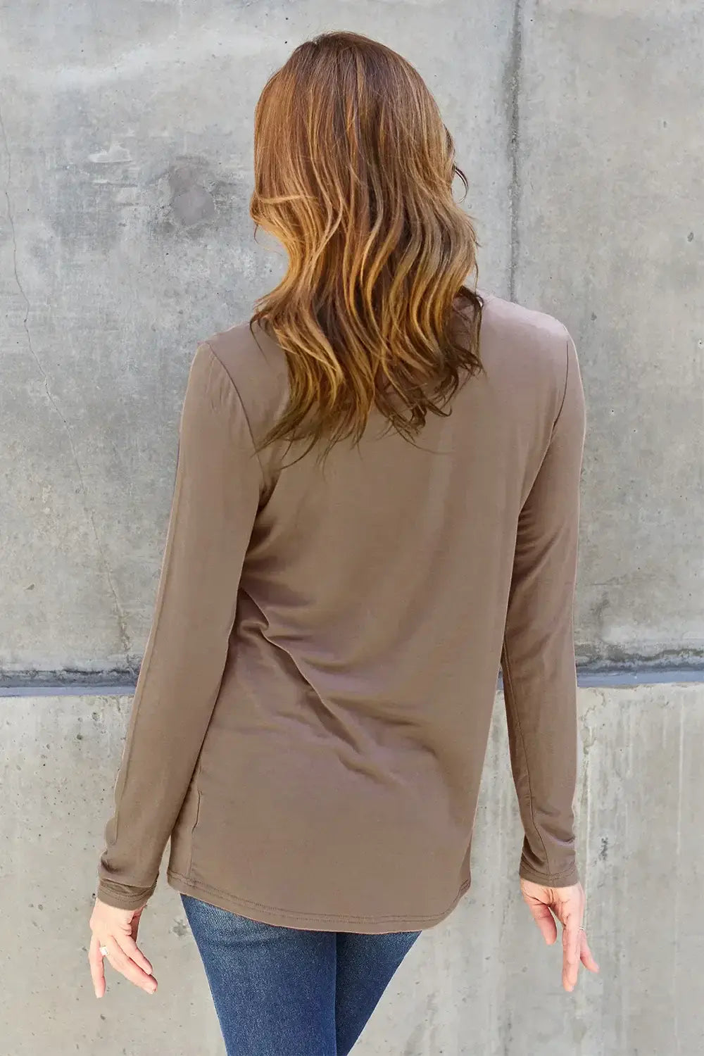Basic Bae Full Size Round Neck Long Sleeve Top - ShopBasicbae - Flyclothing LLC