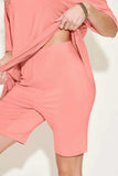 Basic Bae Bamboo Full Size V-Neck Drop Shoulder T-Shirt and Shorts Set - Trendsi - Flyclothing LLC