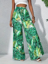 Printed High Waist Wide Leg Pants - Trendsi - Flyclothing LLC