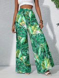 Printed High Waist Wide Leg Pants - Trendsi
