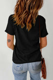 Graphic Round Neck Short Sleeve T-Shirt - Trendsi - Flyclothing LLC