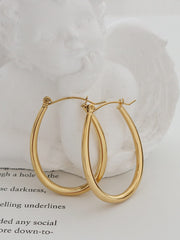 18K Gold-Plated Titanium Steel Earrings - Trendsi
