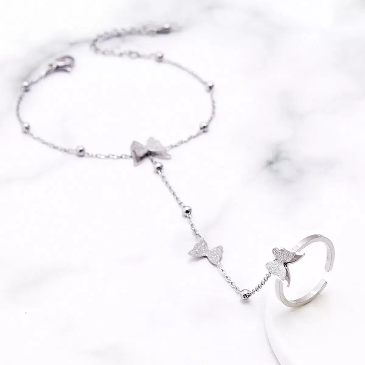 Butterfly Charm Finger Bracelet - Trendsi - Flyclothing LLC