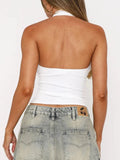 Lace Detail Halter Neck Cami - Trendsi