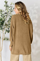 Basic Bae Full Size Ribbed Cocoon Cardigan - ShopBasicbae - Flyclothing LLC