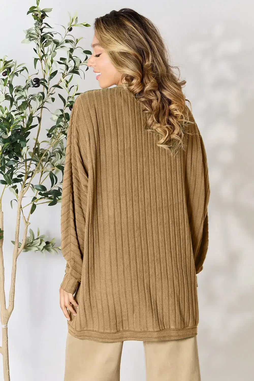 Basic Bae Full Size Ribbed Cocoon Cardigan - ShopBasicbae - Flyclothing LLC