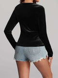 Ruched Surplice Long Sleeve Top - Trendsi - Flyclothing LLC