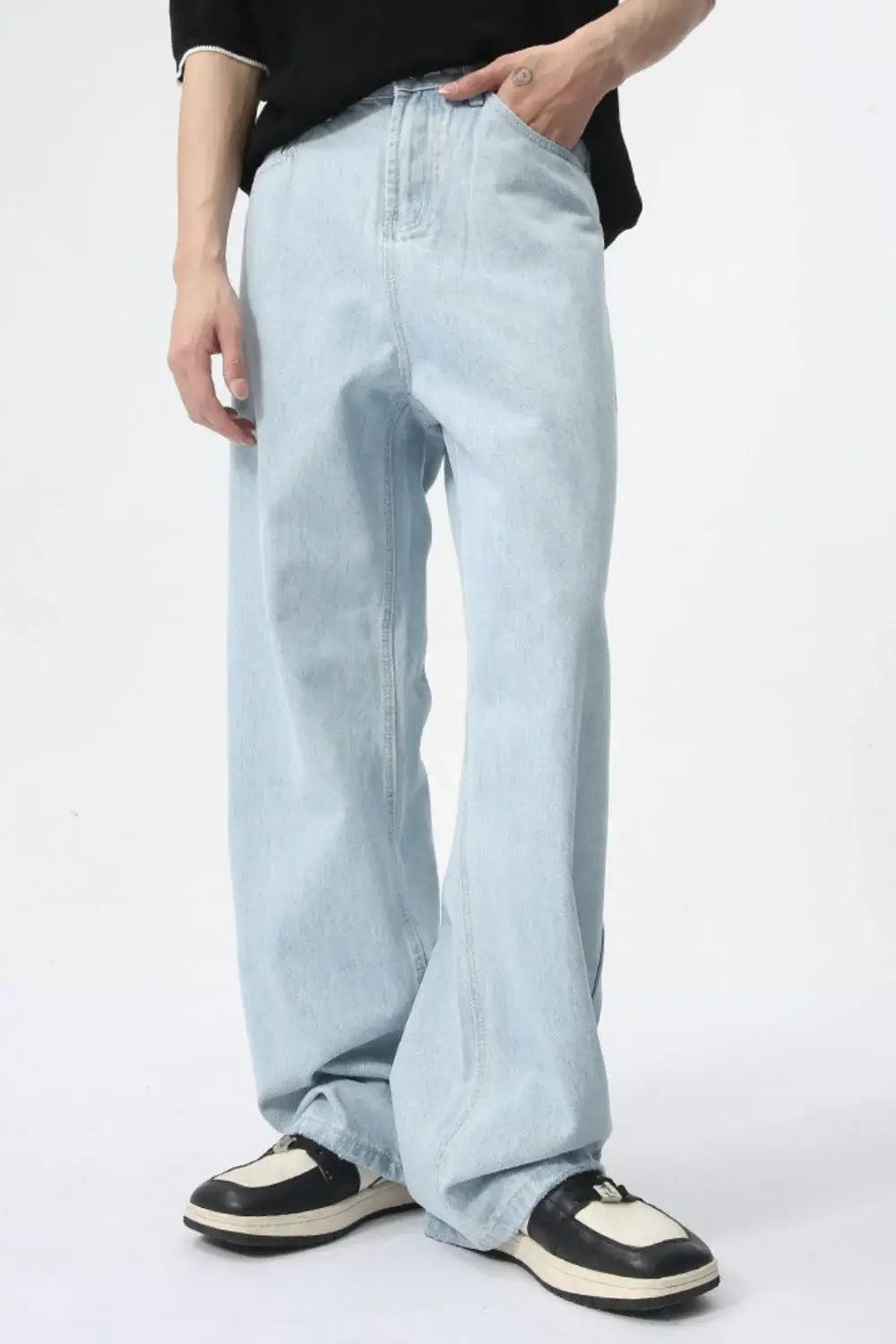 Wide Leg Jeans with Pockets - Trendsi - Flyclothing LLC