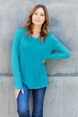 Basic Bae Full Size V-Neck Long Sleeve Top - ShopBasicbae - Flyclothing LLC