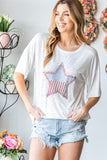 Heimish Full Size Star Patch Short Sleeve T-Shirt - Trendsi