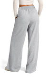 Drawstring Elastic Waist Wide Leg Pants - Trendsi