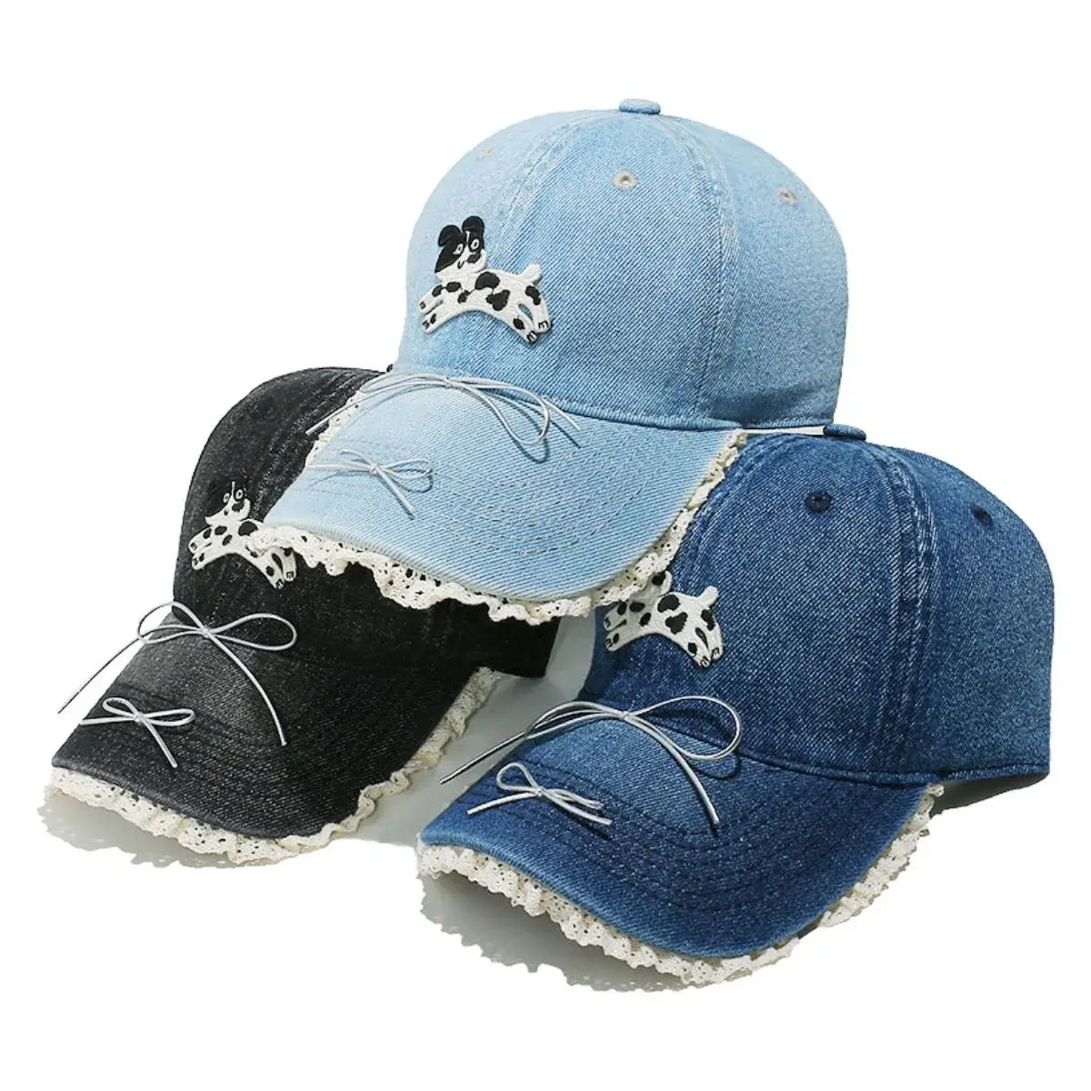 Dog Bow Adjustable Baseball Cap - Trendsi - Flyclothing LLC