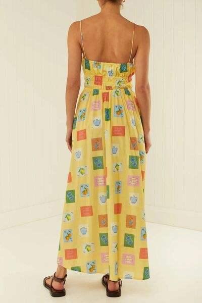 Printed Square Neck Maxi Cami Dress - Trendsi - Flyclothing LLC
