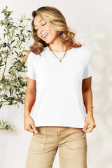 Basic Bae Bamboo Full Size Round Neck Short Sleeve T-Shirt Plus Size - Trendsi - Flyclothing LLC