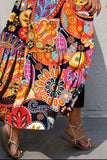 Tiered Printed V-Neck Sleeveless Dress - Trendsi - Flyclothing LLC