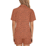 Baha Ranch Mini Rust Cattle Brands Women's Western Pajama Set