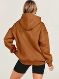 Dropped Shoulder Long Sleeve Hoodie - Trendsi - Flyclothing LLC