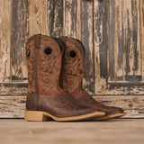 Durango Shyloh Western Boot Nicotine Croco And Trail Brown