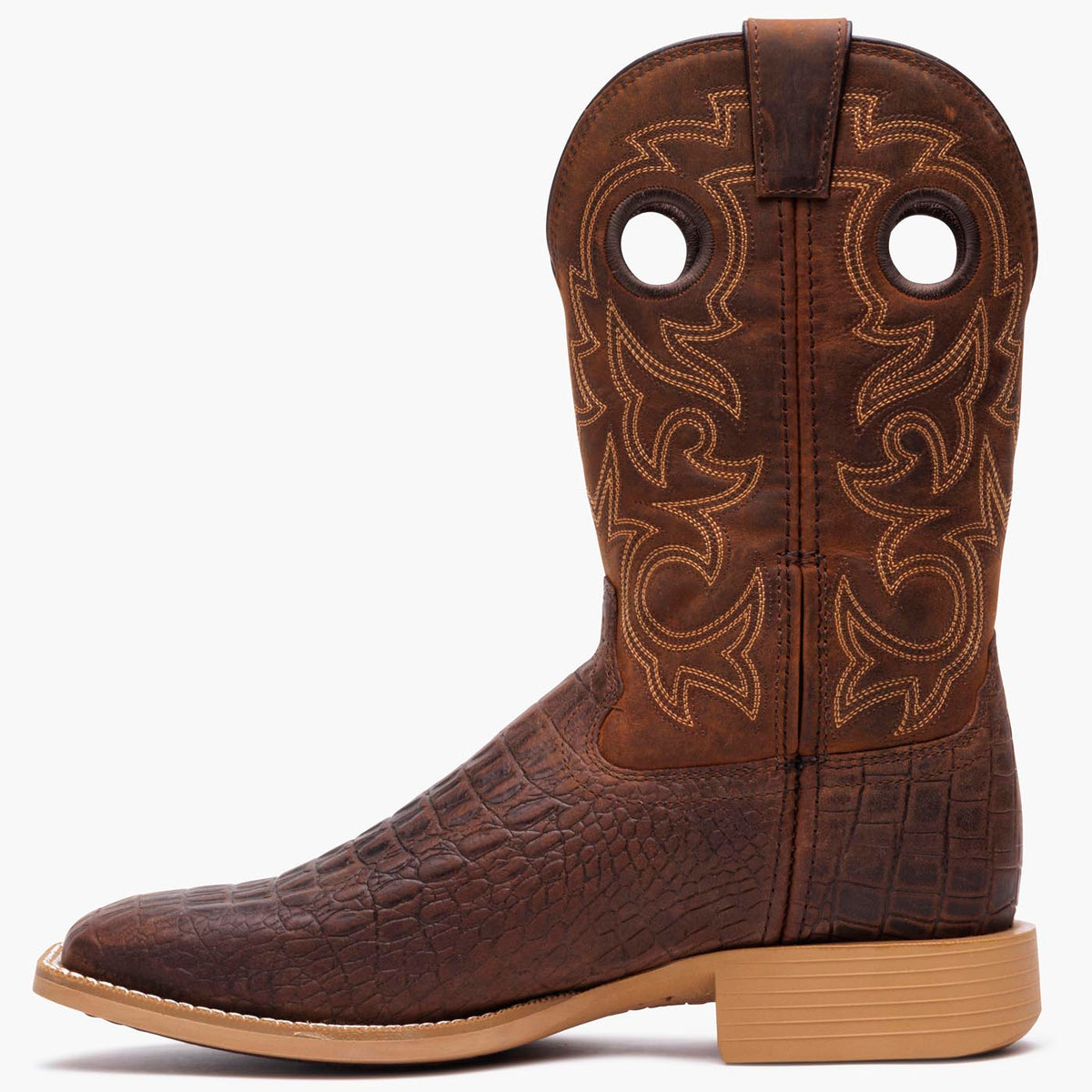 Durango Shyloh Western Boot Nicotine Croco And Trail Brown