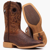 Durango Shyloh Western Boot Nicotine Croco And Trail Brown