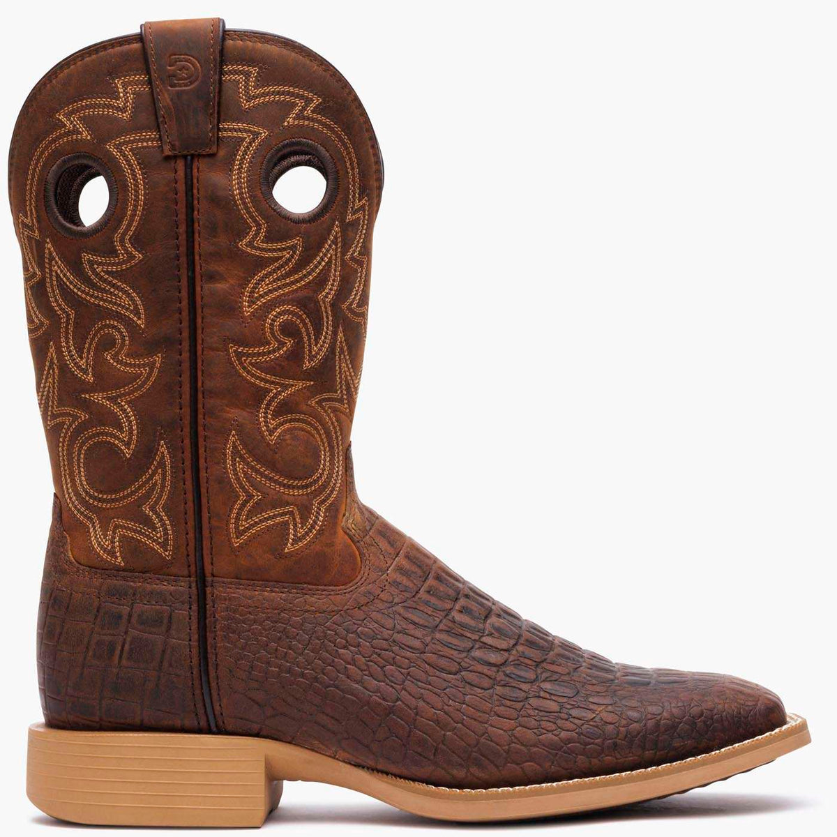 Durango Shyloh Western Boot Nicotine Croco And Trail Brown