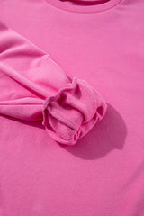 Round Neck Long Sleeve Sweatshirt - Trendsi - Flyclothing LLC