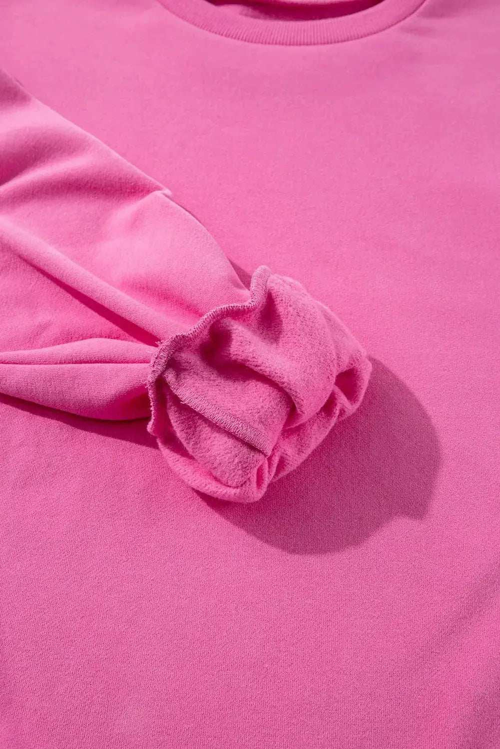 Round Neck Long Sleeve Sweatshirt - Trendsi - Flyclothing LLC