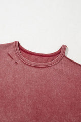 One Shoulder Half Sleeve Oversized Tunic T Shirt - Trendsi - Flyclothing LLC