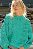 POL Mock Neck Cable Knit Sweater - Trendsi