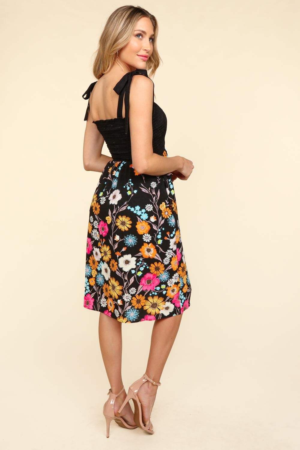 Haptics Smocked Cami Floral Dress - Trendsi - Flyclothing LLC