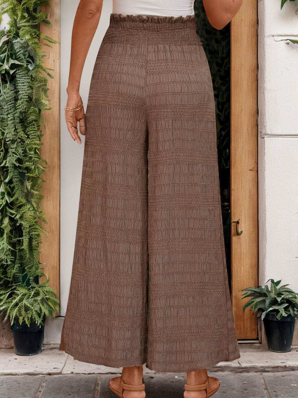Tied Wide Leg Pants - Trendsi - Flyclothing LLC
