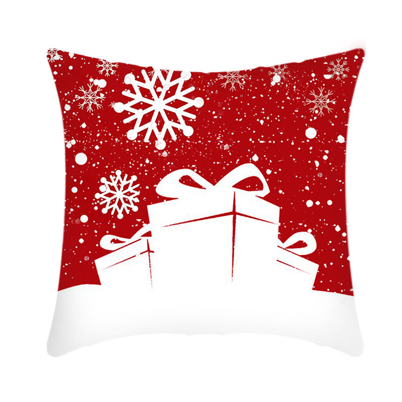 Merry Christmas Cushion Cover 45cm Elk Santa Claus Short Plush Sofa Pillow Cover Home Decor Pillowcase Christmas Decoration - My Store - Flyclothing LLC