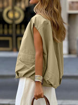 Ruched Hem Zip Up Vest - Trendsi - Flyclothing LLC