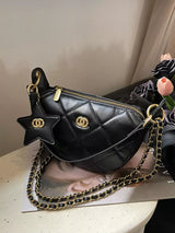 Quilted Chain Crossbody Bag - Trendsi - Flyclothing LLC